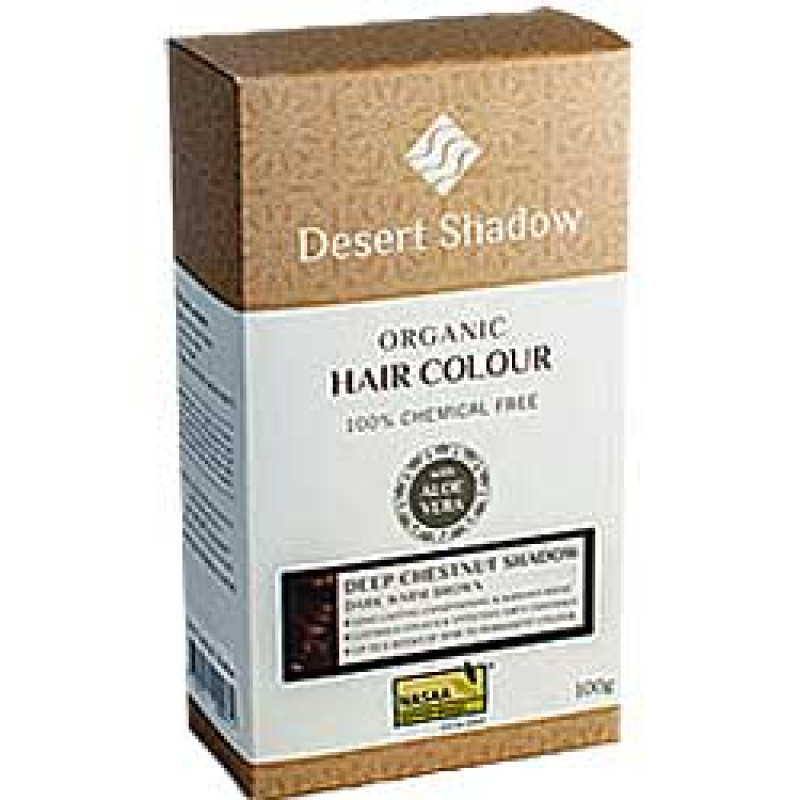 Deep Chestnut Shadow Organic Hair Colour 100g by DESERT SHADOW